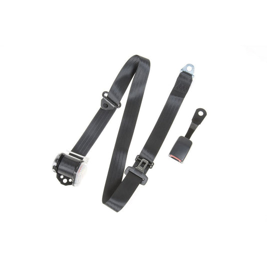 100/90 Pillar Mount Inertia Seat Belt (Black - 170mm Solid Seat Buckle) RH Universal - K6304