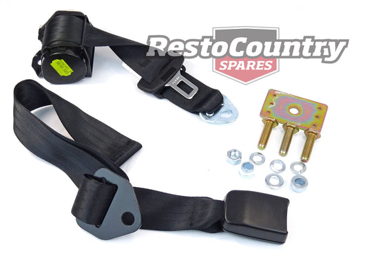 Under Parcel Shelf Mount Inertia Seat Belt (Black - Adjustable Web Stalk) Universal - K7222