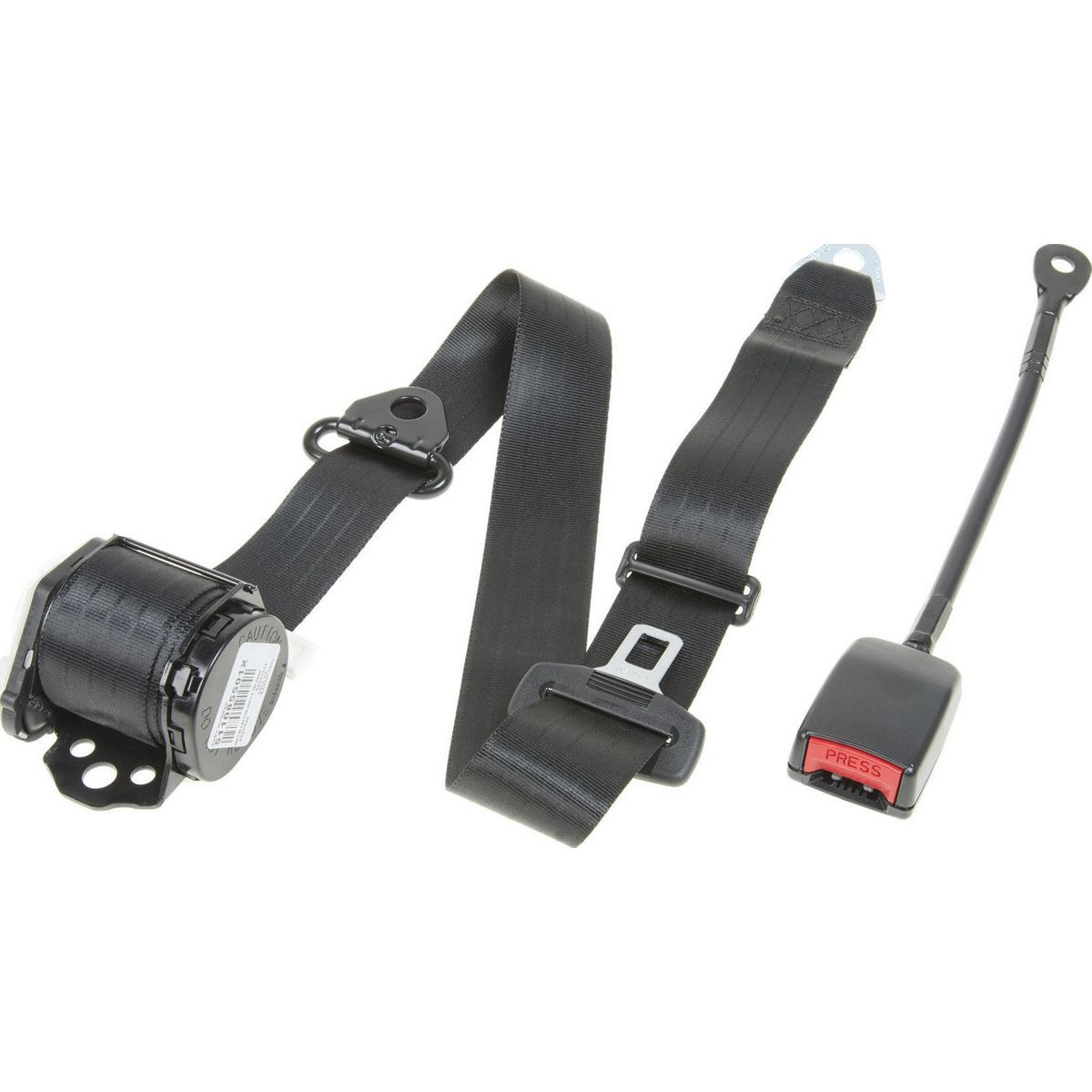 90/90 Pillar Mount Inertia Seat Belt (Black - 350mm Solid Stalk) Holden / Ford - K7630
