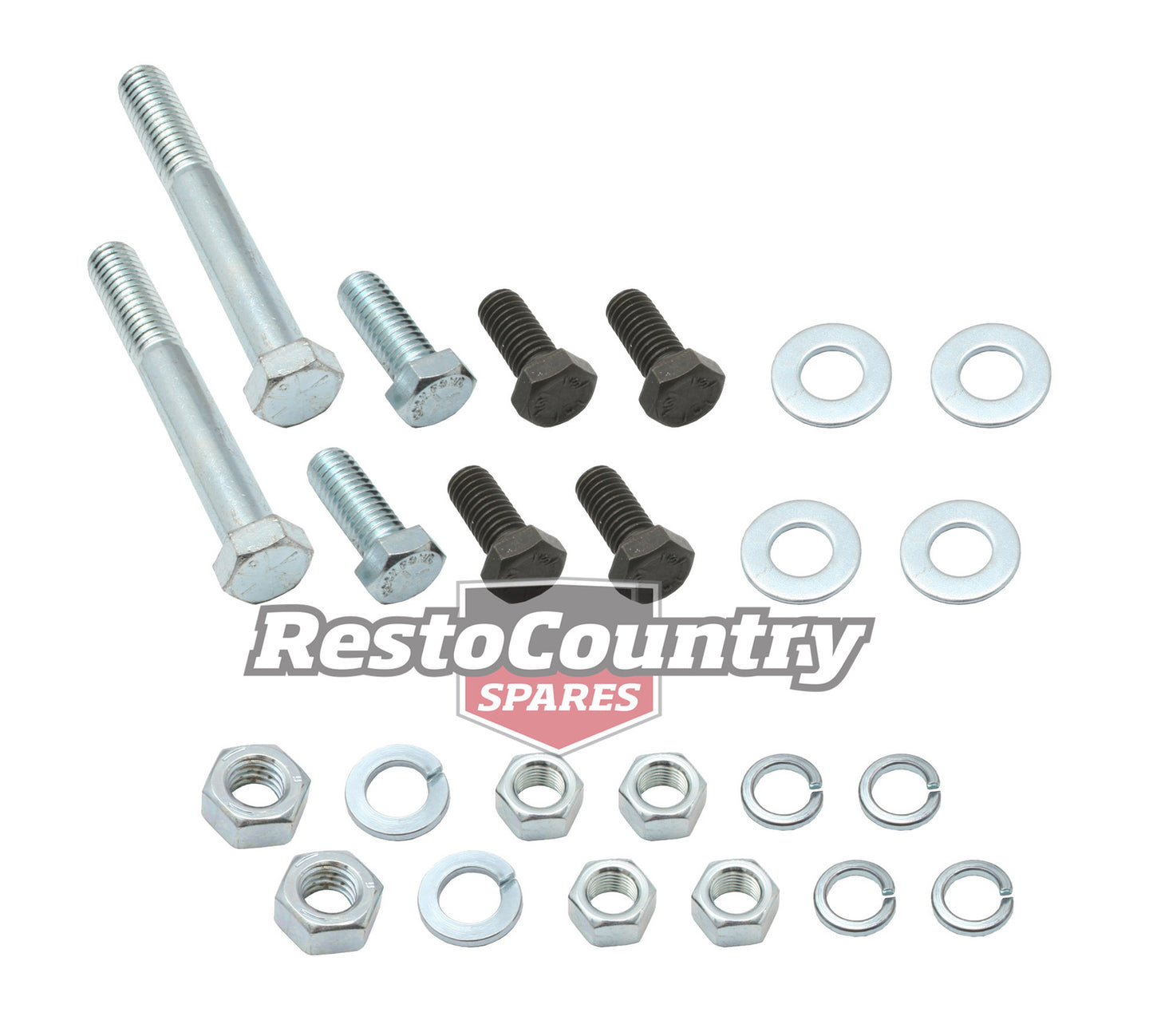 Holden V8 Engine Mount Fitting Bolts +Nuts x2 Com VB VC VH VK VL VN VP VR VS kit - KBS1005x2-a