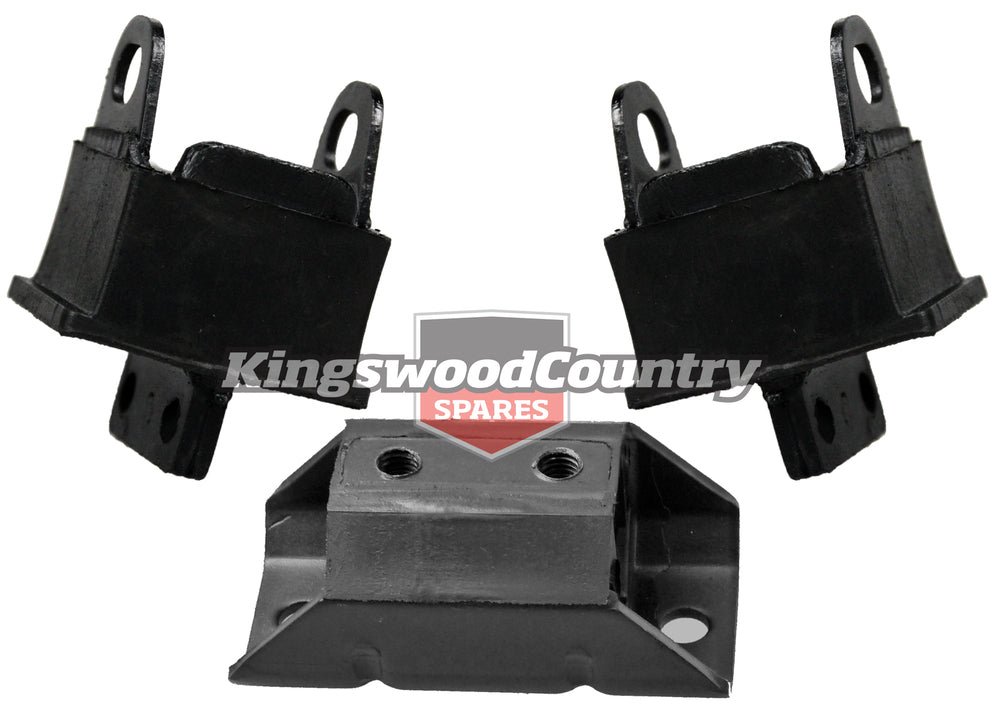 Holden 6cyl Engine and Transmission Mount Set EH HD HR rubber trans - KEH-HR_EMSet_x3