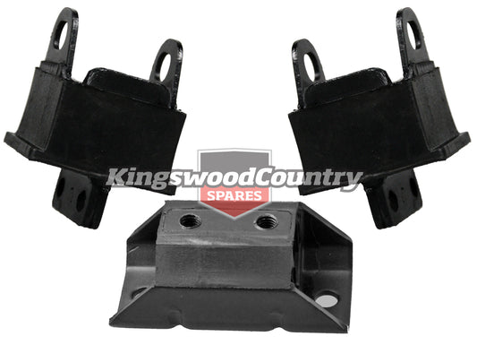 Holden 6cyl Engine and Transmission Mount Set EH HD HR rubber trans - KEH-HR_EMSet_x3