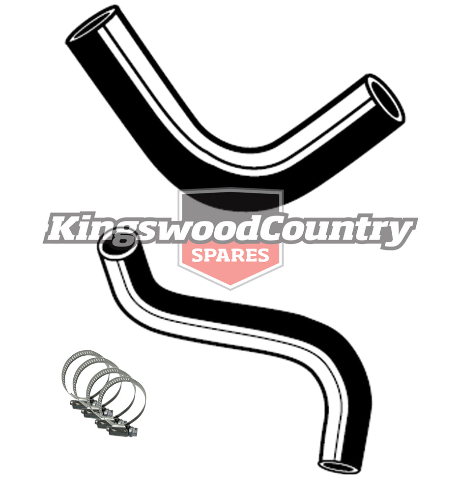 Holden Service Radiator Hose + Clamp Kit HK HT HG 6cyl 161 186  rubber - KH1