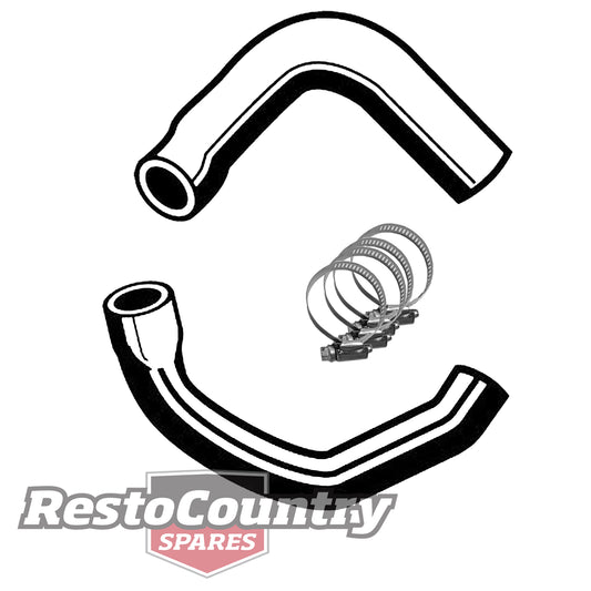 Ford Service UPPER + LOWER Radiator Hose+Clamp Kit XT XW 6 Cylinder 188 221 - KH31