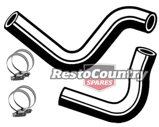 Ford Service UPPER + LOWER Radiator Hose + Clamp Kit XW Ute Van 302 V8 rubber - KH37