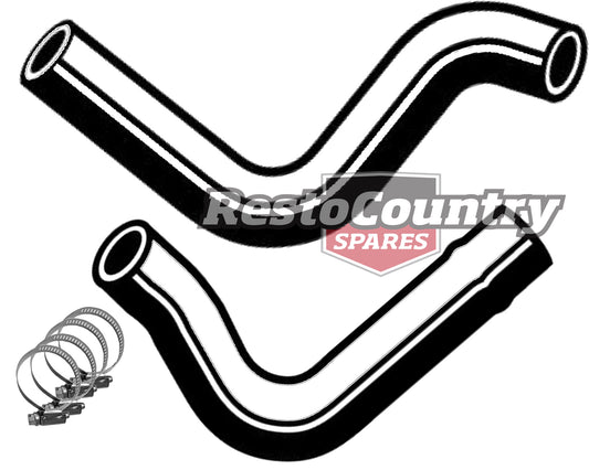 Ford Service UPPER + LOWER Radiator Hose + Clamp Kit XY ZD V8 302 Windsor NO A/C - KH44