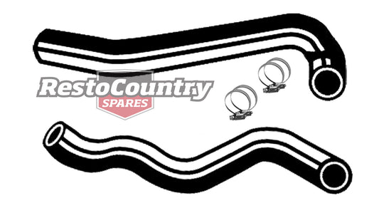 Ford Service UPPER + LOWER Radiator Hose + Clamp Kit ZF ZG V8 302C WITH A/C - KH55-a