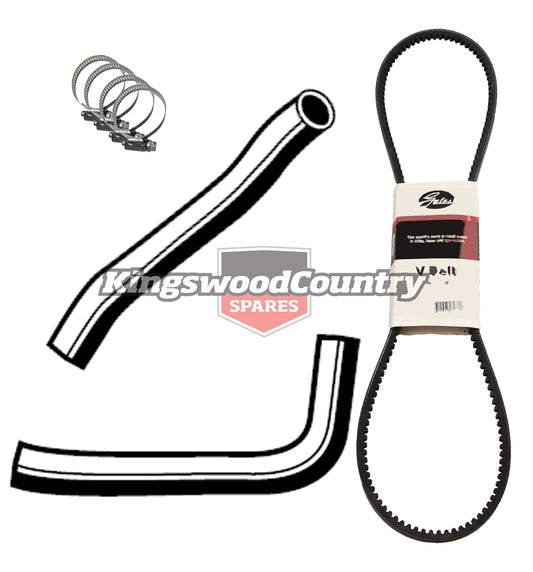 Holden Service Radiator Hose +Clamp +Fan Belt Kit WB 6cyl 202 /3.3 No Air Con -KHB14 - KHB14