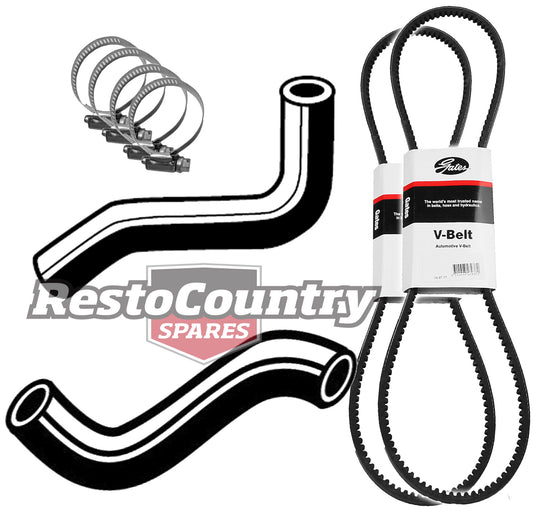 Holden Torana Service Radiator Hose + Clamp+ Fan + A/C Belt LJ 6cyl 138 173 202  -KHB24 - KHB24