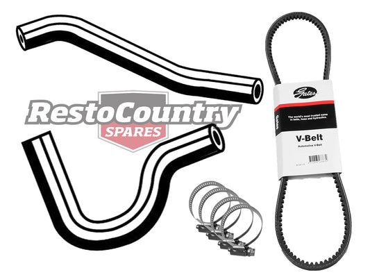Holden Commodore Service Kit Fan Belt +Radiator Hose Top+Bottom VH VK V8 253 308 - KHB34