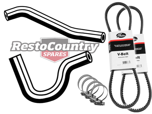 Holden Service Kit Radiator Hose +Clamp +Fan +PS Belt VH VK V8 4.2 5.0 253 308 -KHB35 - KHB35