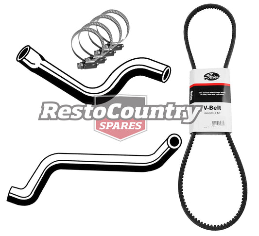 Holden Commodore Service Kit Fan Belt +Radiator Hose Top+Bottom  VL V8 5.0 308 - KHB37