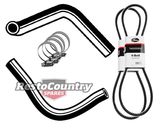 Holden Service Kit Fan Belt + Radiator Hose Upper + Lower VB VC 3.3 202 W/ A/C -KHB45 - KHB45