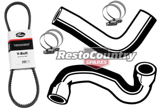 Ford Service Kit Fan Belt + Radiator Hose + Clamp Kit 6Cyl XC NON A/C 3.3 4.1 - KHB61