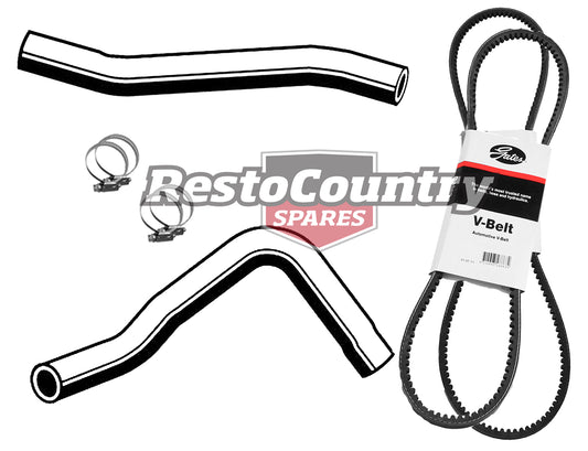 Ford Service Kit Fan / P/S + A/C Belt + Radiator Hose V8 XD 302 XD XE 302 351 - KHB44-b
