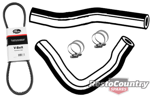 Ford Service Kit Fan Belt + Radiator Hose UPPER + LOWER XC V8 351 5.8 Cleveland -KHB67 - KHB67