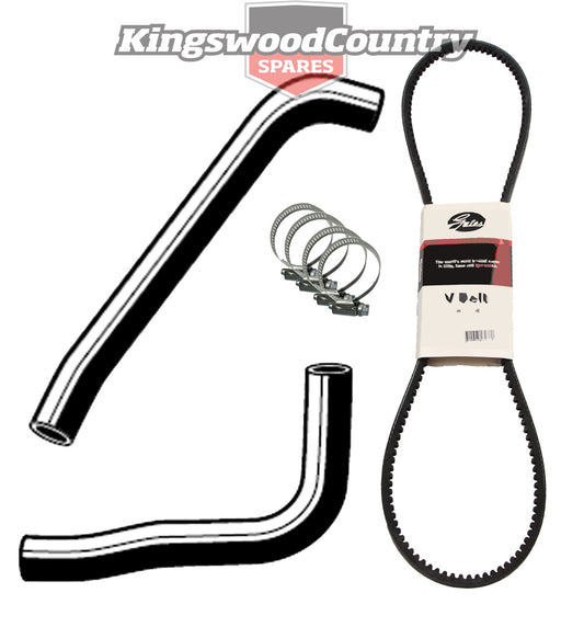Holden Service Radiator Hose +Clamp +Fan Belt Kit HQ HJ HX HZ V8 253 308 No Air - KHB7