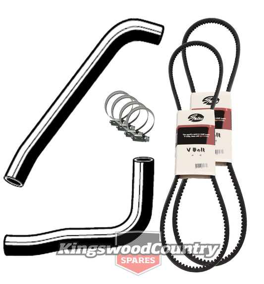 Holden Service Radiator Hose +Clamp +Fan +AC Belt Kit HQ HJ HX HZ V8 253 308 - KHB9