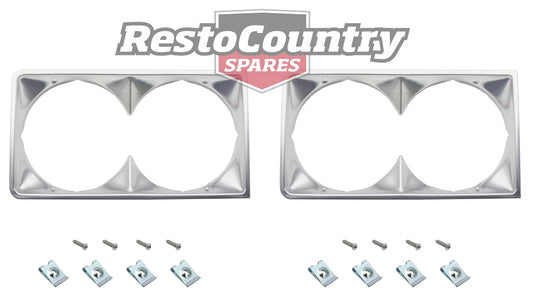 Holden Twin Headlight Surround Rim PAIR HJ HX HZ suit Statesman Premier head - KHLR1000_x2