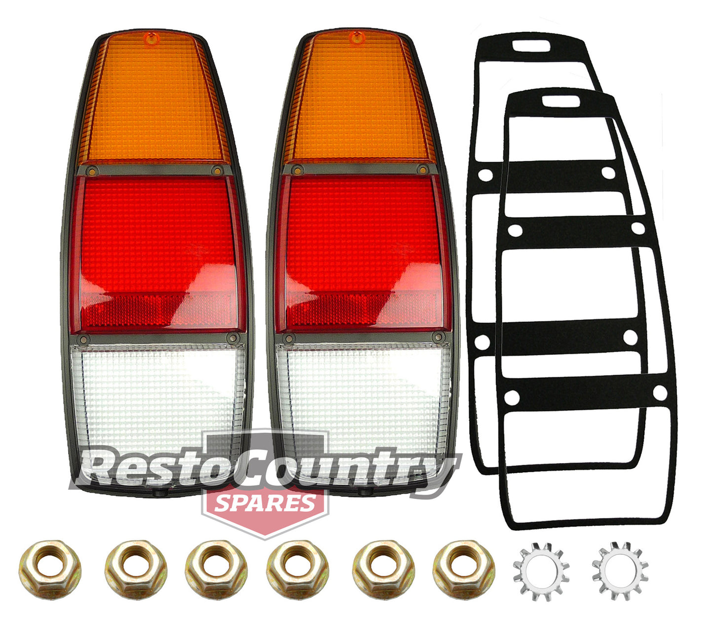 Holden WB Taillight Lens + Gasket + Fitting Kit x2 Ute /Van brake stop blinker - KIHJ8010NBB_G