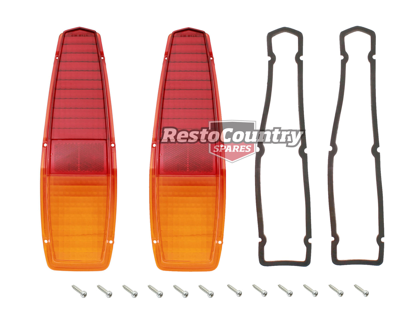 Holden Taillight Lens HQ HJ HX HZ Ute Wagon Van. HQ Statesman x2 brake stop - KLRS1017-x2