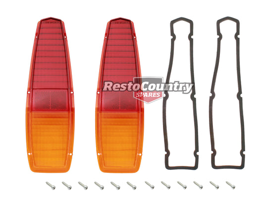 Holden Taillight Lens HQ HJ HX HZ Ute Wagon Van. HQ Statesman x2 brake stop - KLRS1017-x2