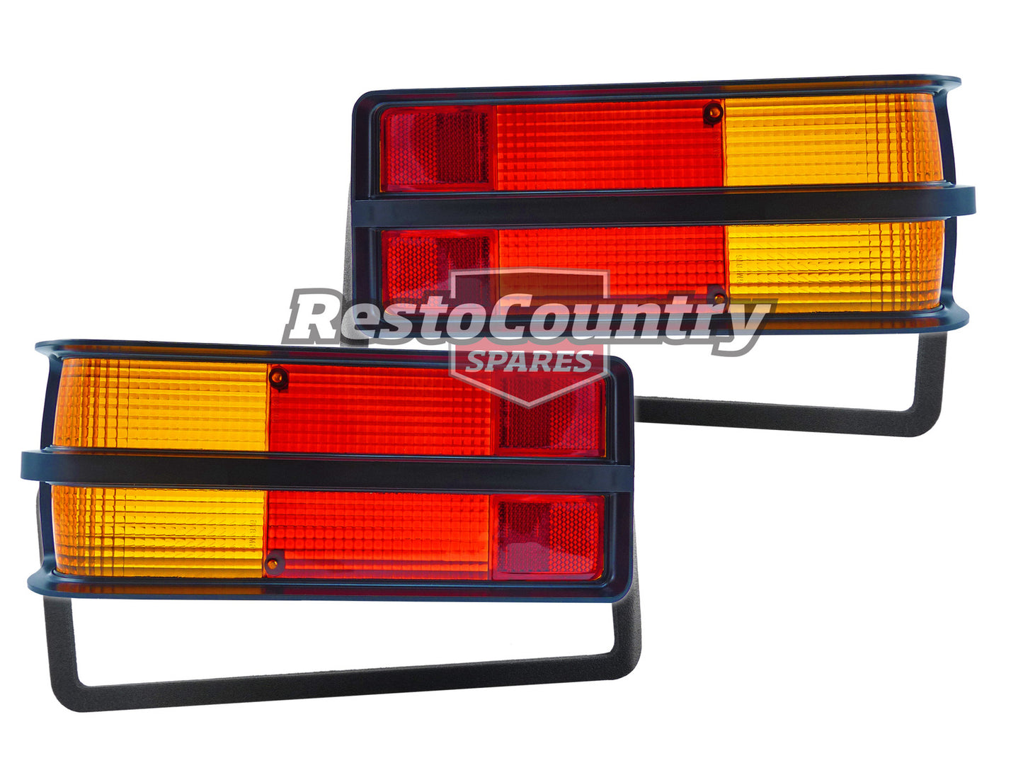 Holden Torana Black Taillight Lens PAIR LEFT + RIGHT LH LX SLR/5000 brake light - KLRS1041_x2