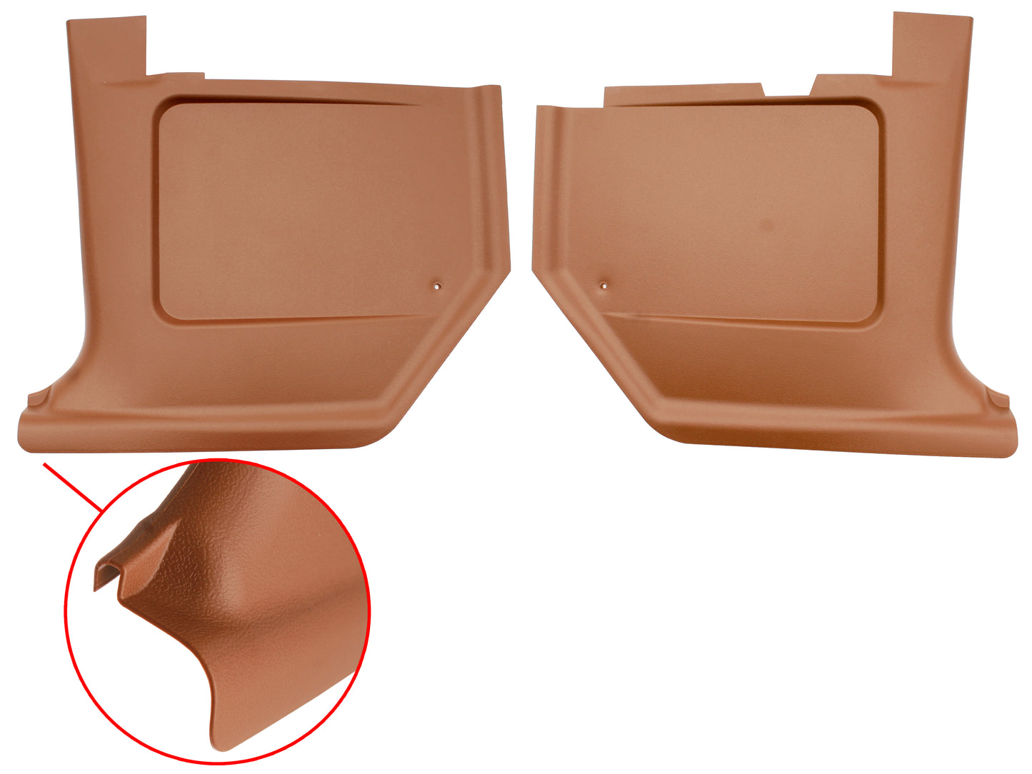Ford Kick Panel Pair XW XY Falcon ZC ZD Fairlane Saddle Colour trim floor - KP2001S