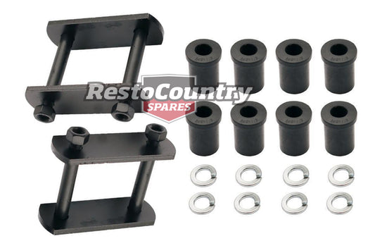 Holden Leaf Spring Shackle + Bush Kit HK HT HG x2 Rear hanger bushes - KSH1005x2