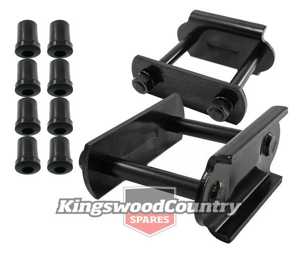 Holden Leaf Spring Shackle +Bush Kit HQ HJ HX HZ WB Ute Van 1-Ton x2 rear hanger - KSK7181_S197_a