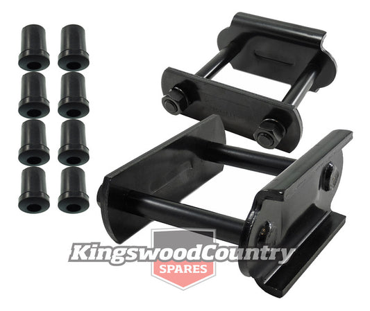 Holden Leaf Spring Shackle +Bush Kit HQ HJ HX HZ WB Ute Van 1-Ton x2 rear hanger - KSK7181_S197_a