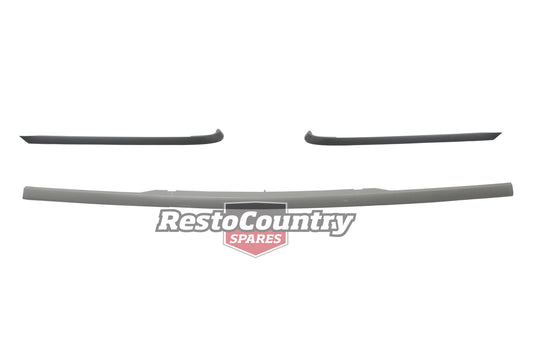 Holden Commodore VL Sedan Rear Bumper Bar MOULDS Kit 3x Piece NEW plastic trim - KVL-RrMOULDx3