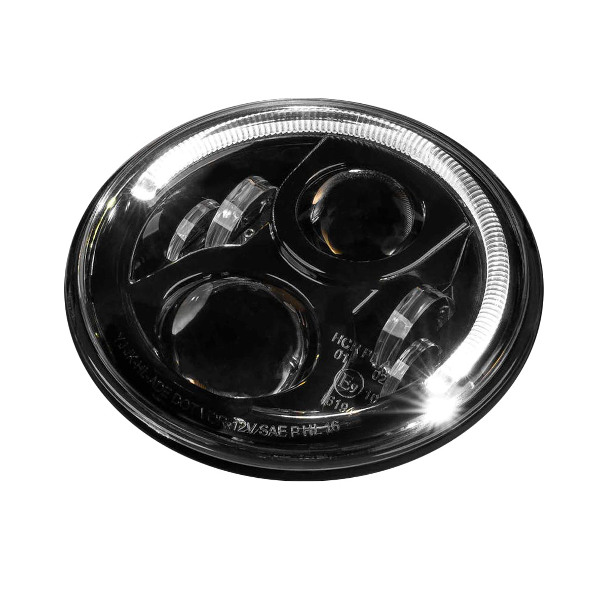 Holden Ford Standard Replacement STEDI 7" Carbon Black LED Headlight x1 w/Parker -LEDMOTO-CARBON-7BLK - LEDMOTO-CARBON-7BLK