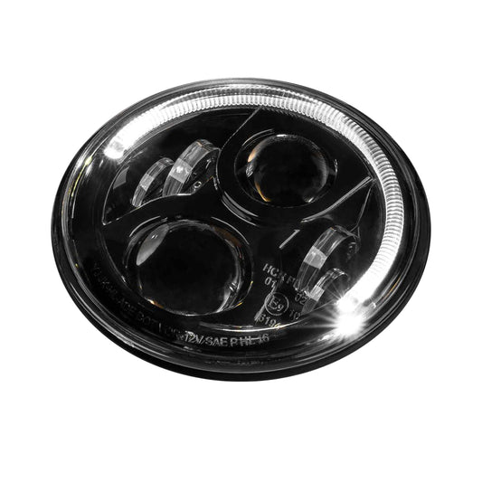 Holden Ford Standard Replacement STEDI 7" Carbon Black LED Headlight x1 w/Parker -LEDMOTO-CARBON-7BLK - LEDMOTO-CARBON-7BLK