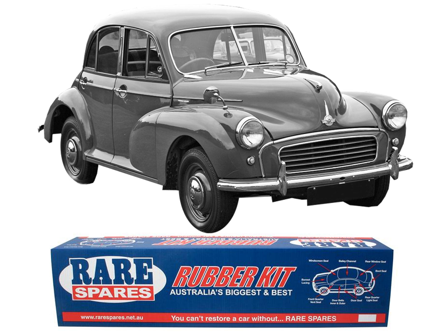 Body Rubber Kit Morris Minor Series 2 Sedan (4 Door) - LEY4
