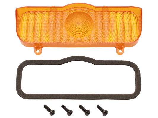 Holden HQ AMBER Front Indicator Parker Lens +Gasket +Screws kit x1 yellow orange - LFT1012