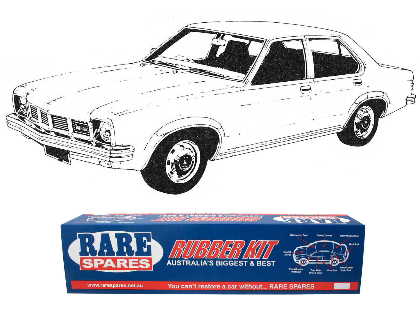 Body Rubber Kit Holden LH LX Torana Sedan (Chamois) - LH1CH