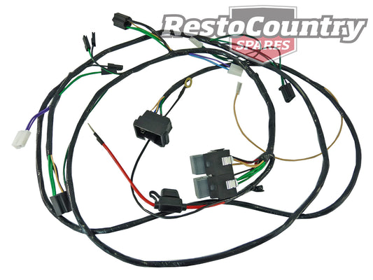 Holden H4 H1 TWIN Headlight + RELAYS Wiring Loom Harness HJ suit High Watt Globe - LOOM050