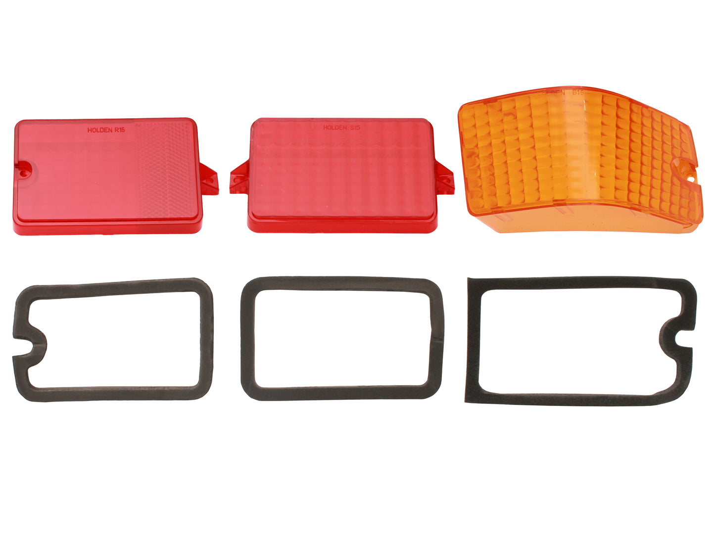 Holden Taillight Lens Set Brake + Indicator Lens RIGHT LJ 3pcs stop turn - LRS1038B