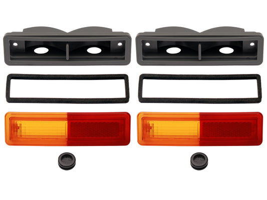 Ford Rear 1/4 Panel Side Indicator Repeater Lights +Gaskets x2 XA XB ZF ZG - LSM2002