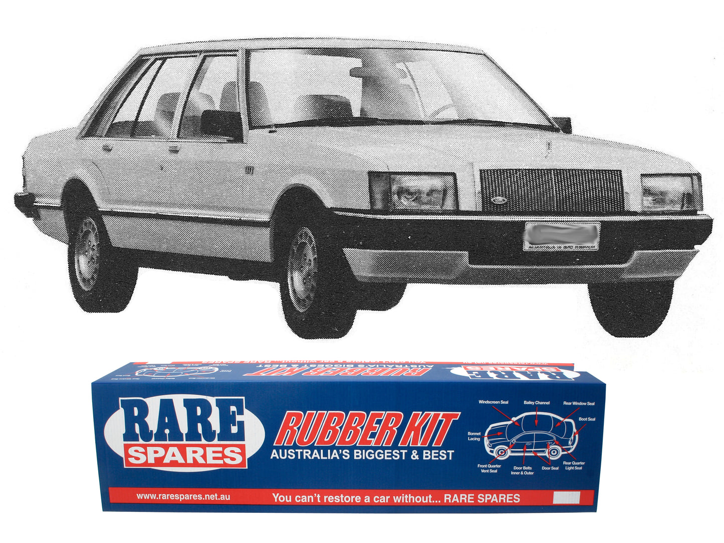 Body Rubber Kit Ford FC FD FE LTD Sedan - LTD3