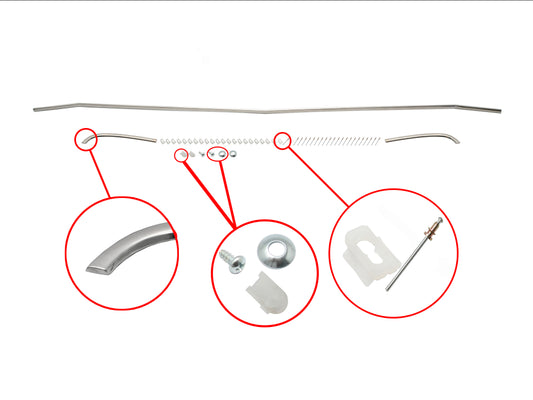 Holden Moulding Kit Bonnet + Guards + Clips HK HT HG chrome stainless side trim - M1010