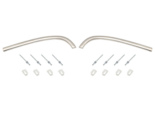 Holden Guard Front Eyebrow Left +Right +Rivet +Clips HK HT HG chrome trim fender - M1011A