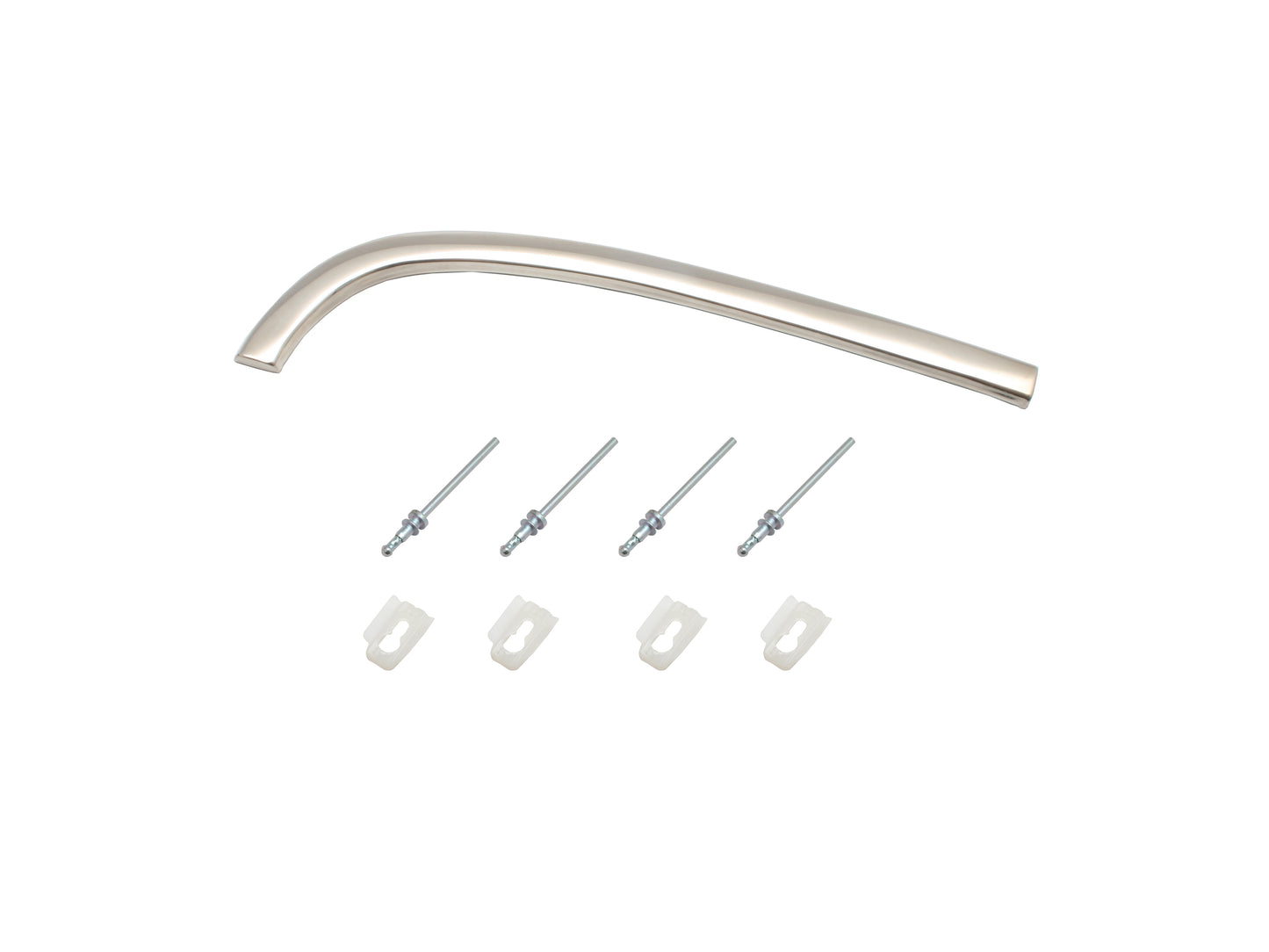 Holden Guard Front Eyebrow Moulding LEFT + Clips HK HT HG chrome trim fender - M1011L