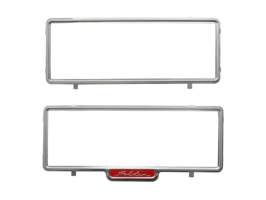 HOLDEN Script Number Plate Frames FX FJ FE FC FB EK EJ EH HD HR HK HT HG LC-LX - M31957