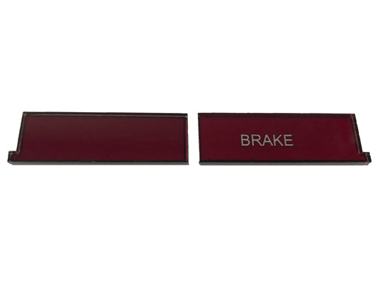 Holden Warning Lens Pair HJ HX HZ Suits M38280L Dash Facia brake red - M38280L