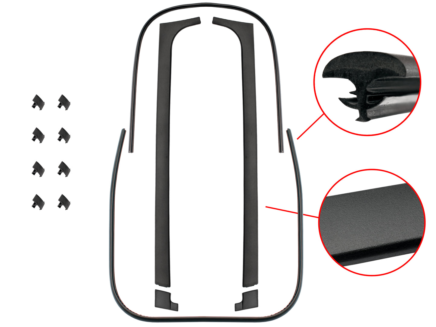 Holden Commodore VL Windscreen Moulding Kit GRAIN FINISH - M39445