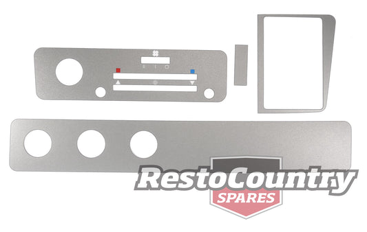 Holden Torana Lower Dash BLANK + Heater+ Vent Surround Decal Kit SILVER LH LX 3M - MAX002
