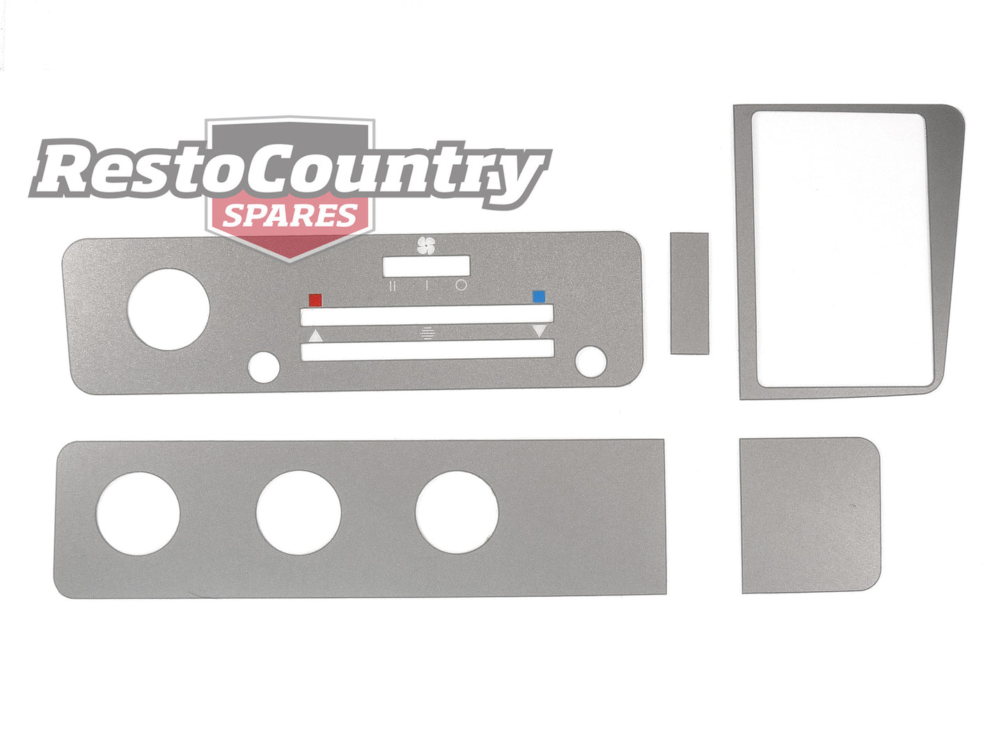 Holden Torana Lower Dash RADIO + Heater+ Vent Surround Decal Kit SILVER LH LX 3M - MAX003