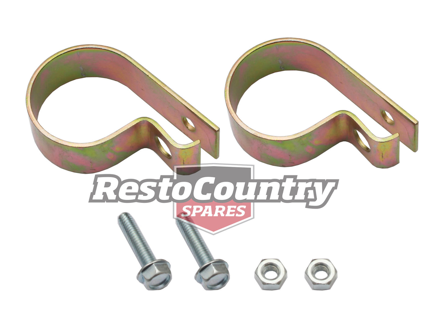 Holden Exhaust Tail Pipe Bracket / Clamp PAIR 2" V8 HQ HJ HX HZ Torana LH LX - MAX016